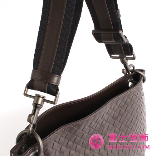 Bottega Veneta/ボッテガ・ヴェネタ  カーフレザー ショルダーバッグ ダークブラウン＆ブラック 161623V465C2078